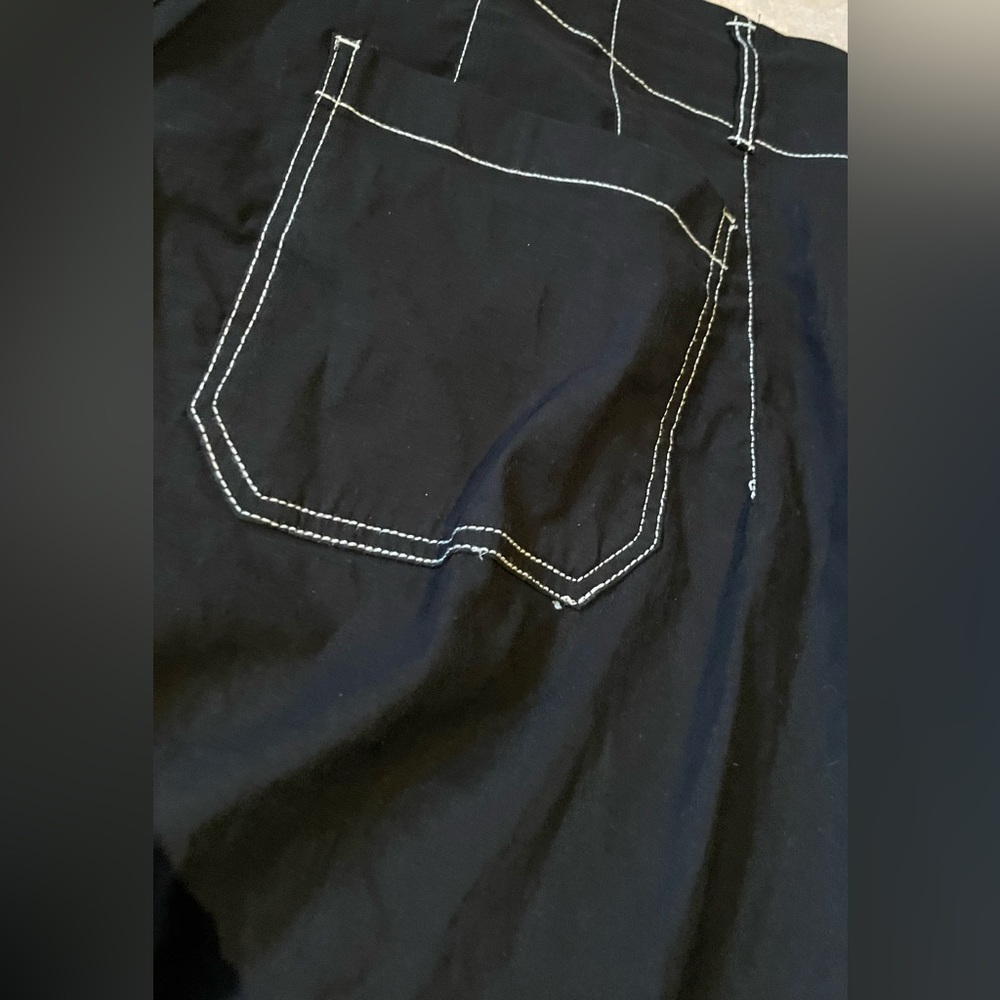 Maeve Anthropologie Women’s Colette Crop Wide Leg Pants Black Pockets 16W - Picture 11 of 12